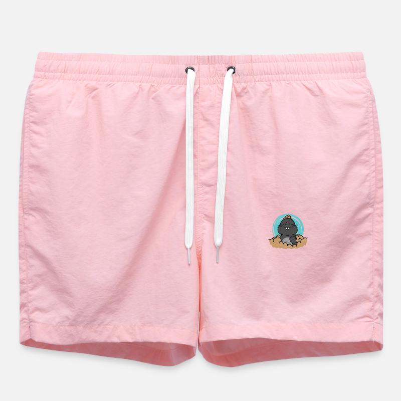 Mole rejoices animal mound - Swim Trunks - pink
