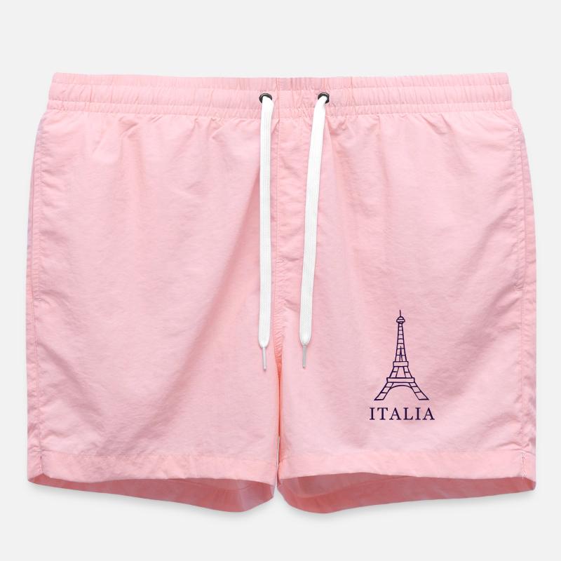 Italy Eiffel Tower design - Swim Trunks - pink