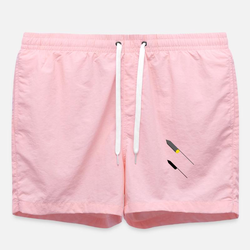 3D Rocket - Design - Swim Trunks - pink