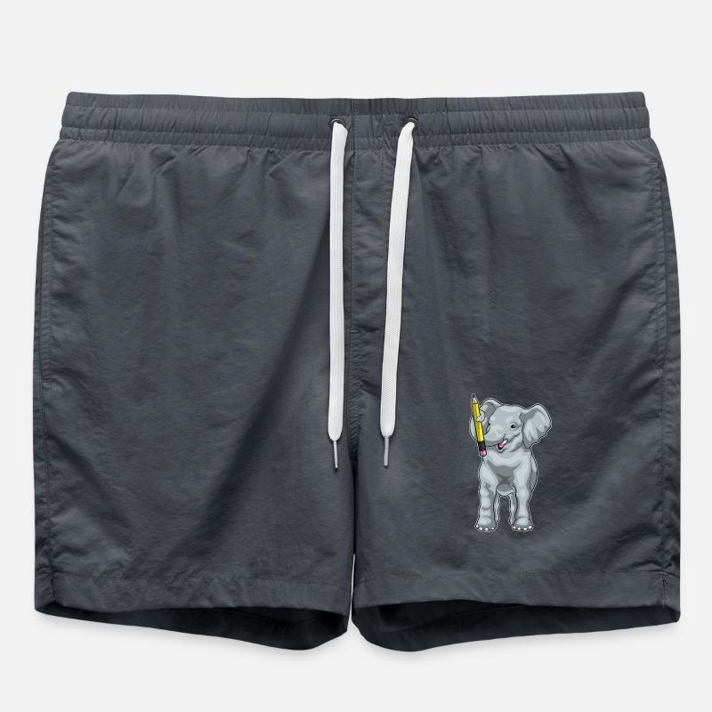 Elephant Student Pencil School - Swim Trunks - undefined