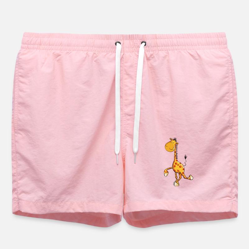 Drollige Giraffe - Badeshorts - Pink