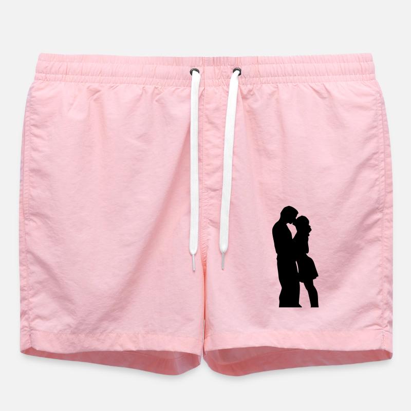 Couple amoureux baiser 17 - Short de bain - rose