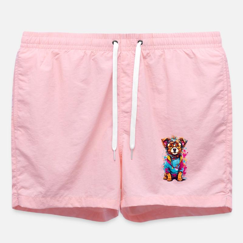 Chien mignon - Short de bain - rose