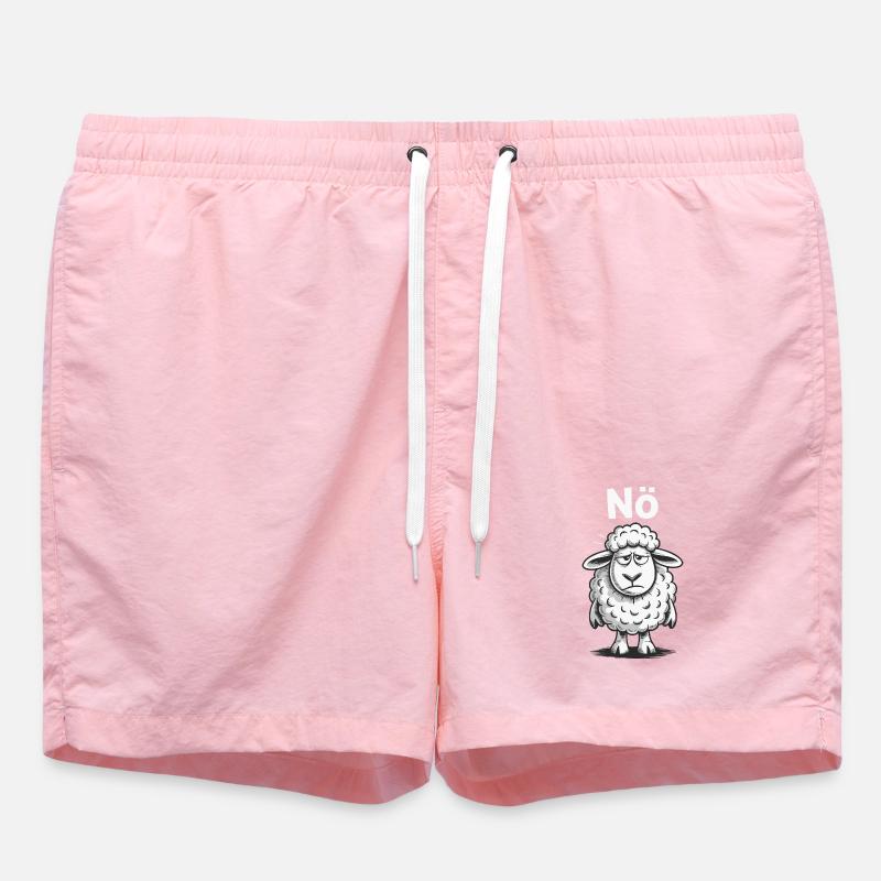 Basse-Autriche – Grumpy Sheep Humour Design - Short de bain - rose