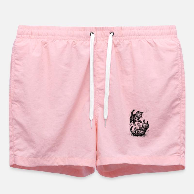 Rangée de chats - Short de bain - rose