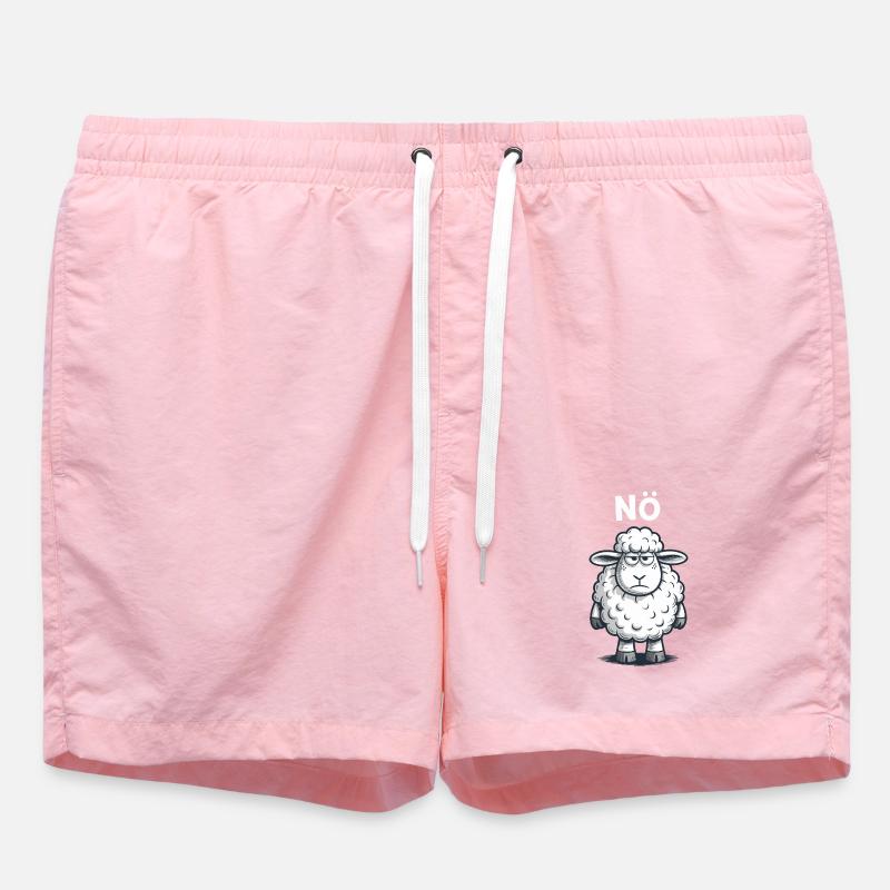Basse-Autriche – Grumpy Sheep Humour Design - Short de bain - rose