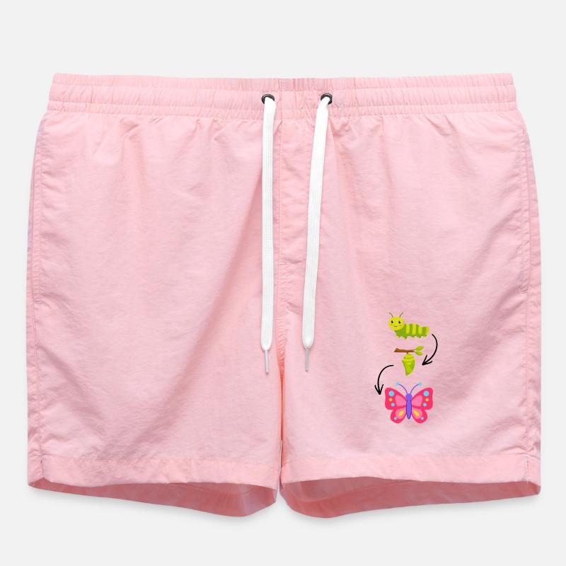 Walking Butterfly Magic - Swim Trunks - pink