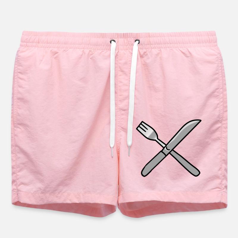 Couverts couteau fourchette cuisine - Short de bain - rose