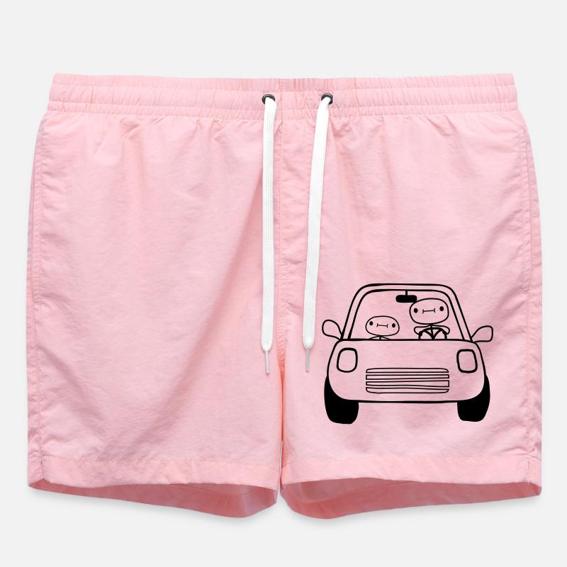 Papa Kind Auto - Badeshorts - Pink