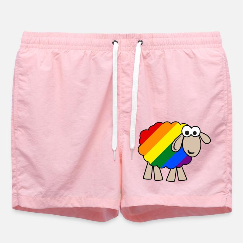 Regenbogen Schaf - Badeshorts - Pink
