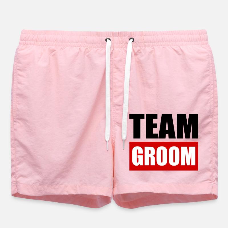 Team groom - Swim Trunks - pink