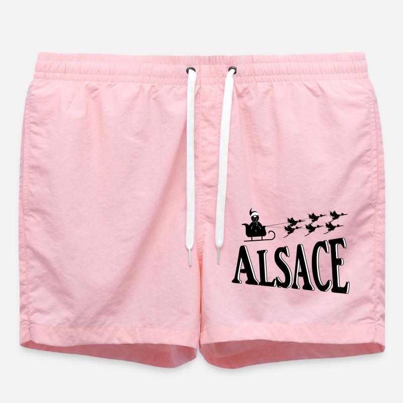 Alsace Christmas Storks - Swim Trunks - pink