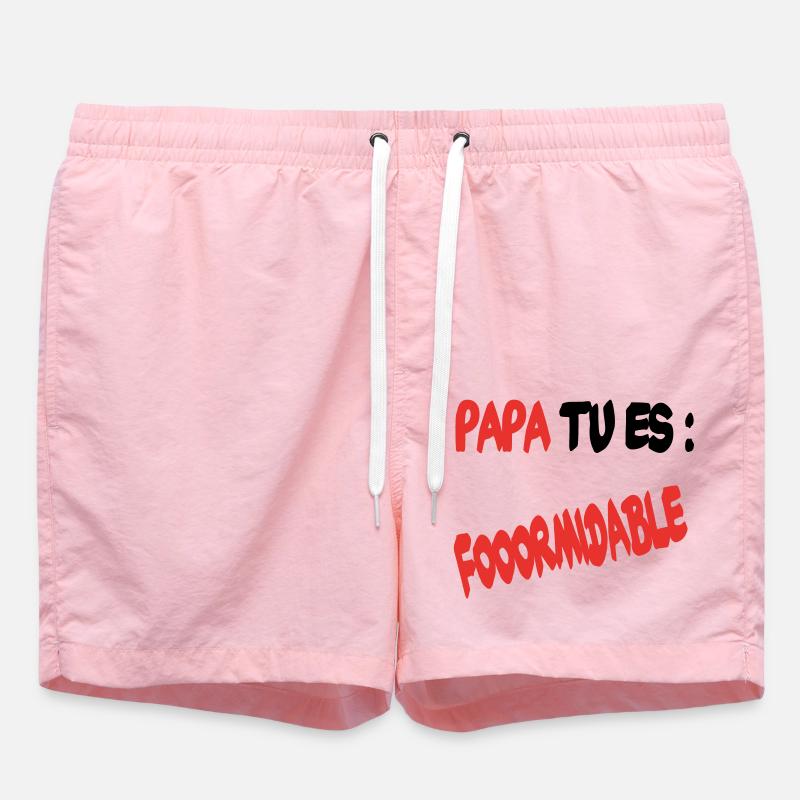 Papa tu es formidable - Short de bain - rose