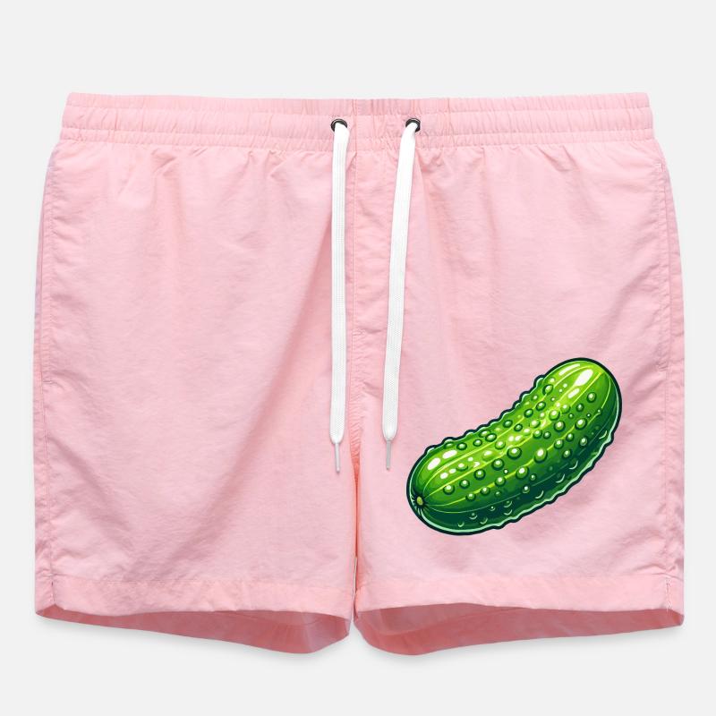 Gebogene Gurke - Badeshorts - Pink