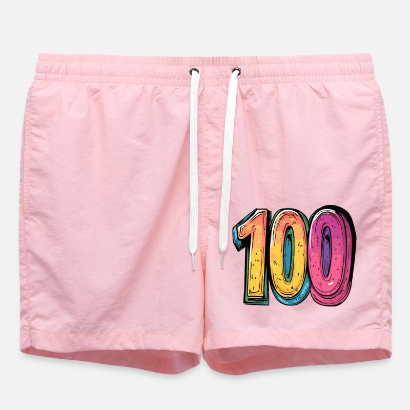 Symbole du chiffre 100 - Short de bain - rose