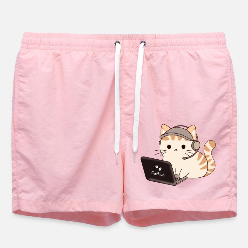 cat programmer - Badeshorts - Pink