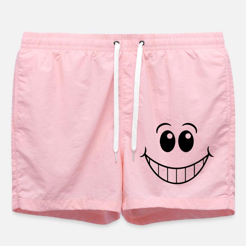 visage souriant - Short de bain - rose