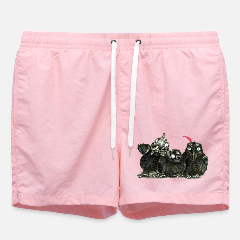 trois jeunes kraehen effrontés - Short de bain - rose