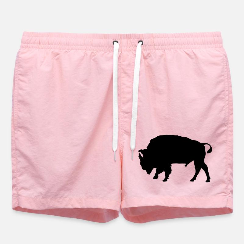bison - Swim Trunks - pink