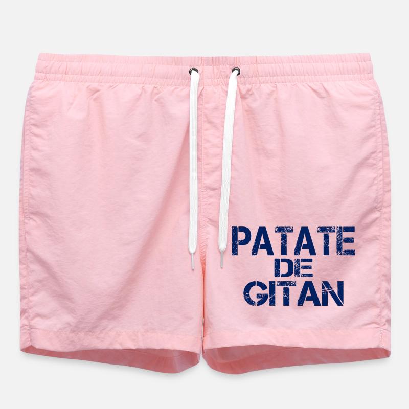 Patate GITAN bleu - Short de bain - rose