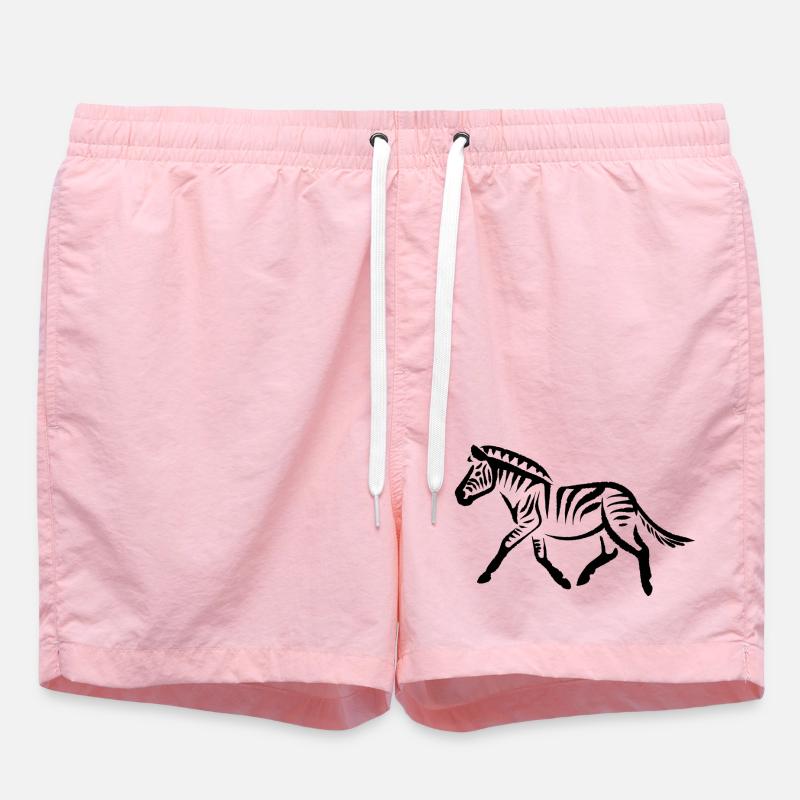 Zebra - Swim Trunks - pink