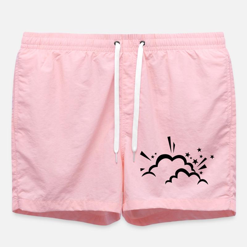 Comic cloud after explosion - Swim Trunks - pink