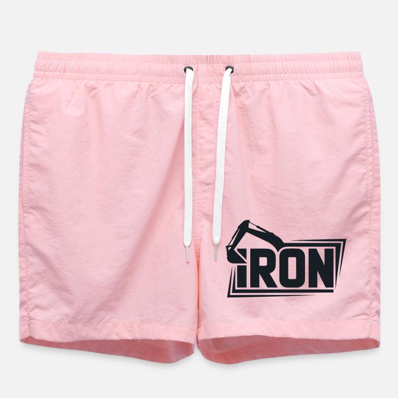 Iron Crane Bold Logo Tee - Short de bain - rose