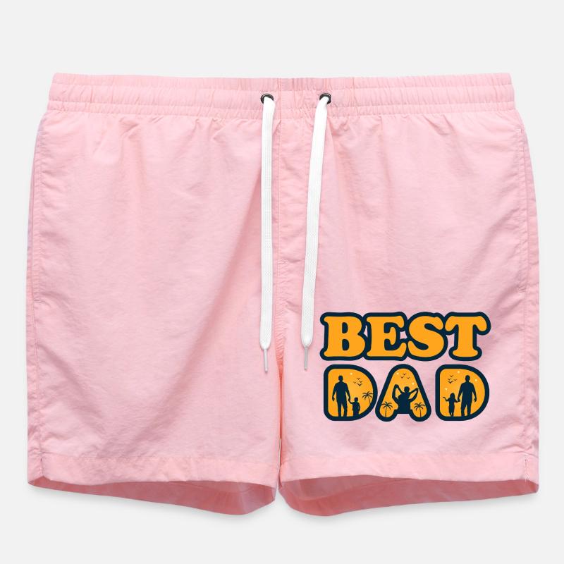 Meilleur Papa Silhouette Soleil - Short de bain - rose