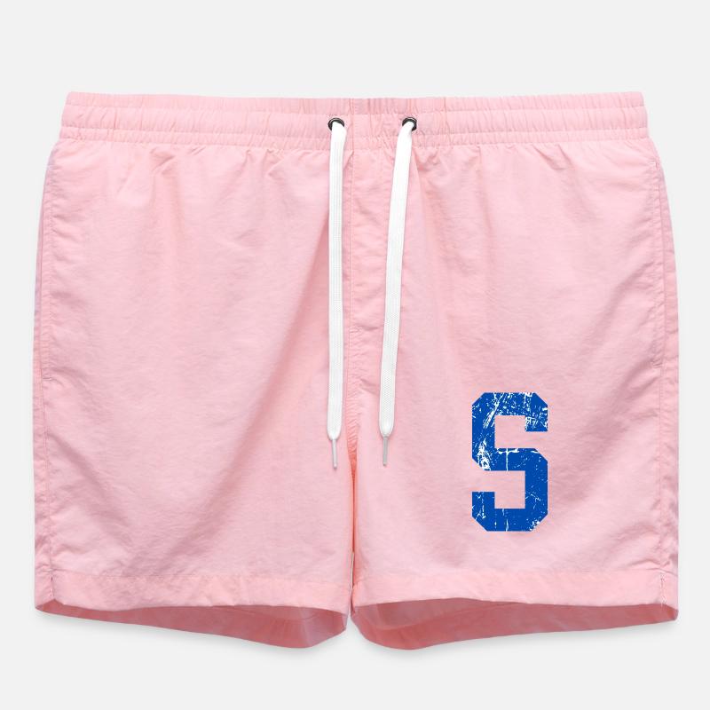 Lettre s sport rétro  - Short de bain - rose
