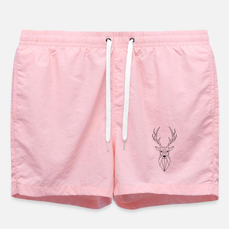 Hirsch Polygon - Badeshorts - Pink