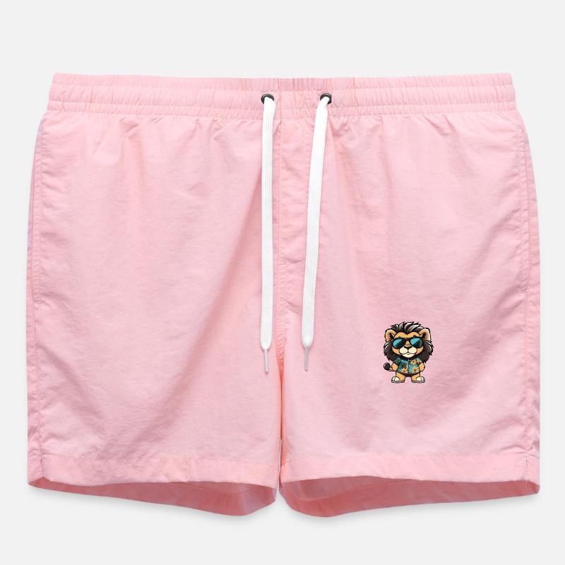 Lion Comic Cool Summer - Swim Trunks - pink