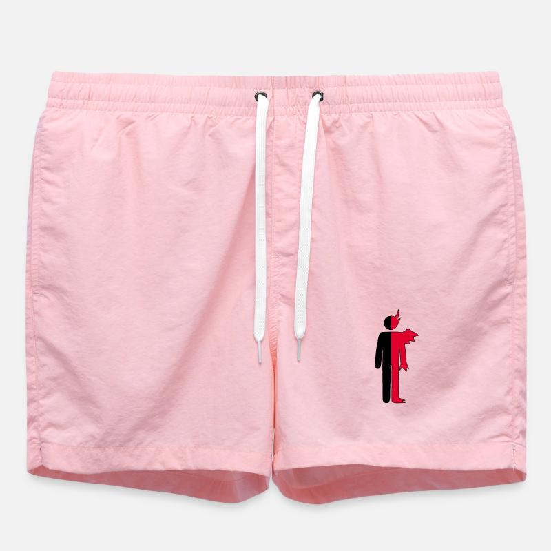 Mann oder Dämon Piktogramm - Badeshorts - Pink