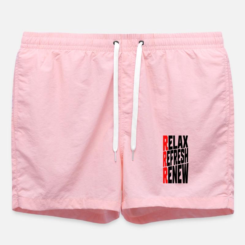RELAX REFRESH RENEW - Swim Trunks - pink