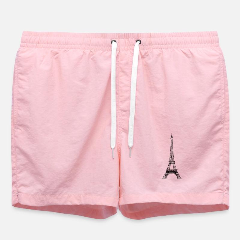 Eiffelturm - Badeshorts - Pink