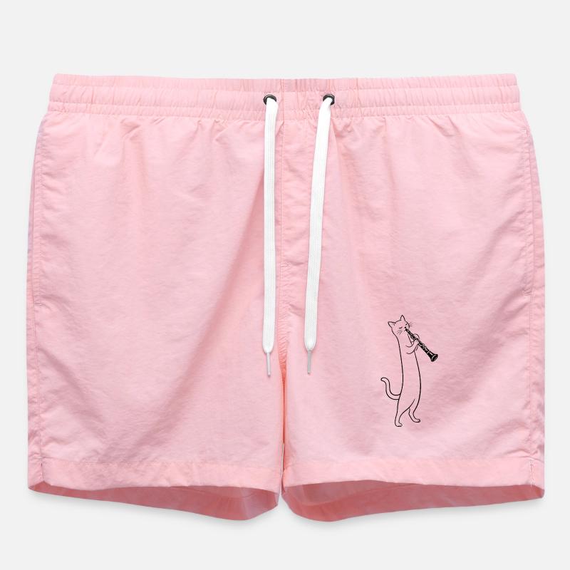 Cat joue de la clarinette - Short de bain - rose