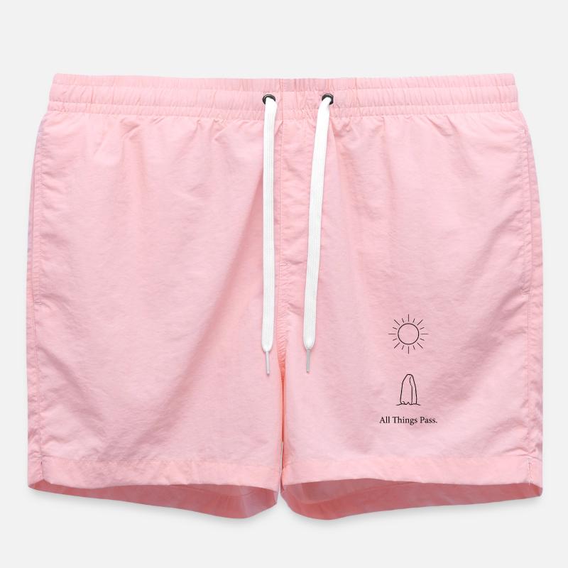 All Things Pass - Swim Trunks - pink