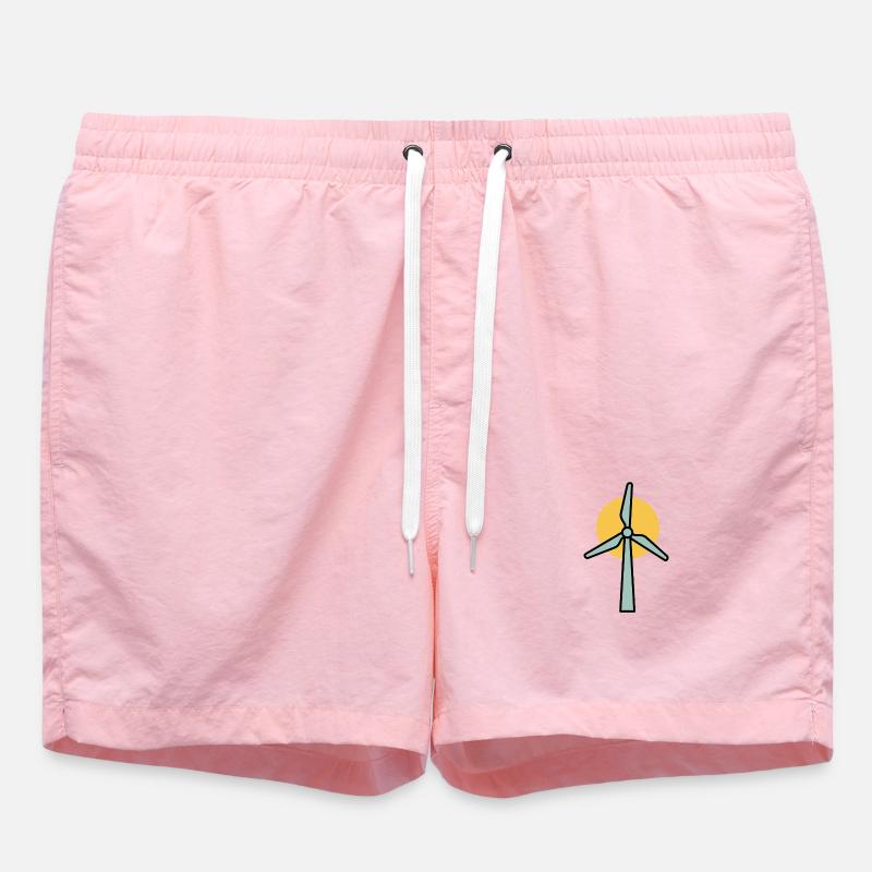Éolienne | Déclaration sur l’énergie renouvelable - Short de bain - rose