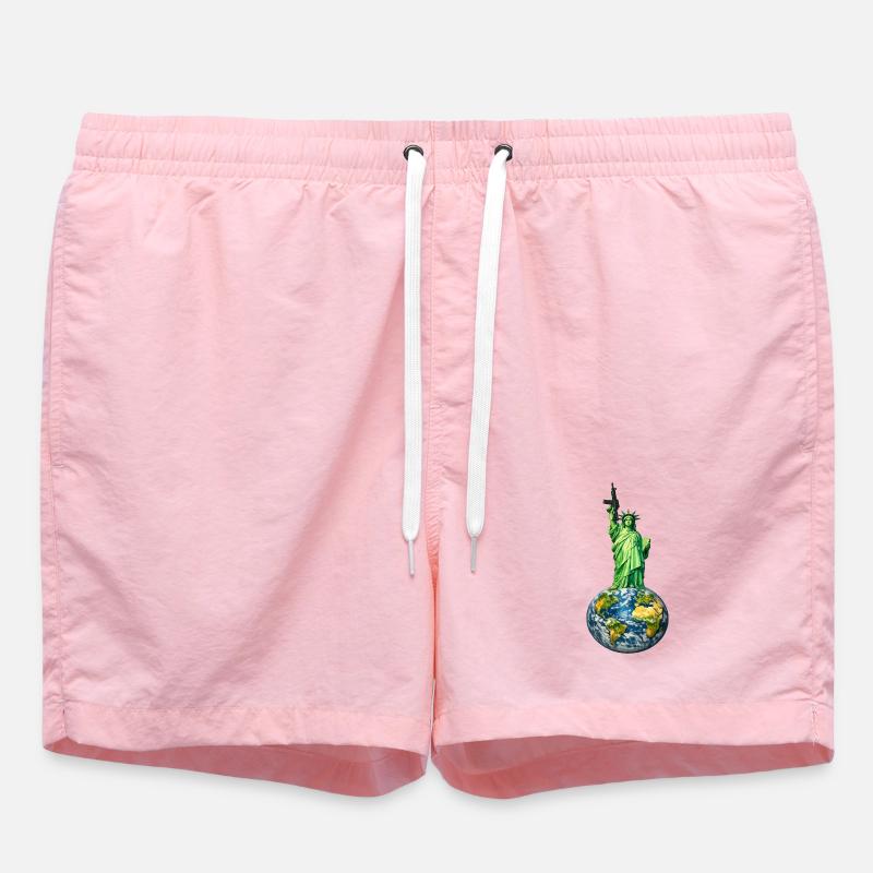 Freiheitsstatue mit M4-Karabiner - Badeshorts - Pink