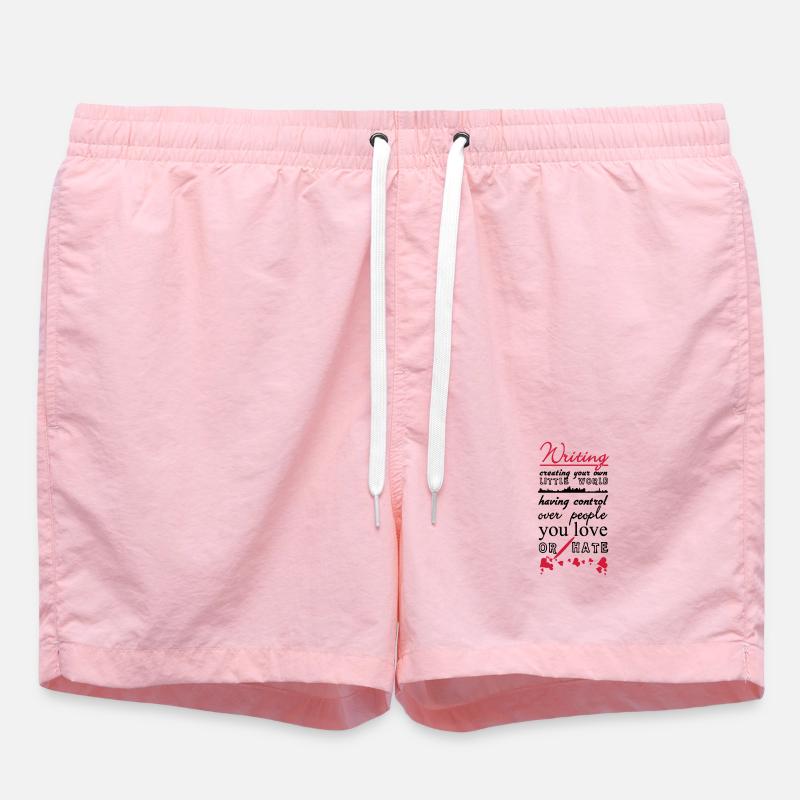 Writing - Swim Trunks - pink