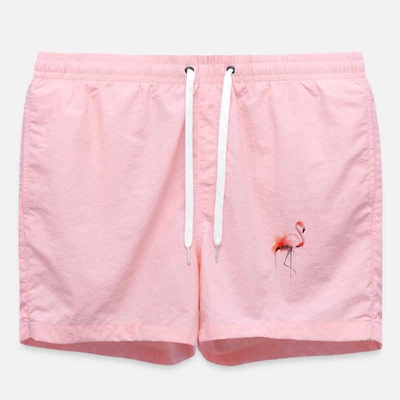 Flamingo Aquarelle - Short de bain - rose
