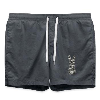 Hase von hinten Camouflage Kappe Cap Tarnfarben - Badeshorts -  - Vorne