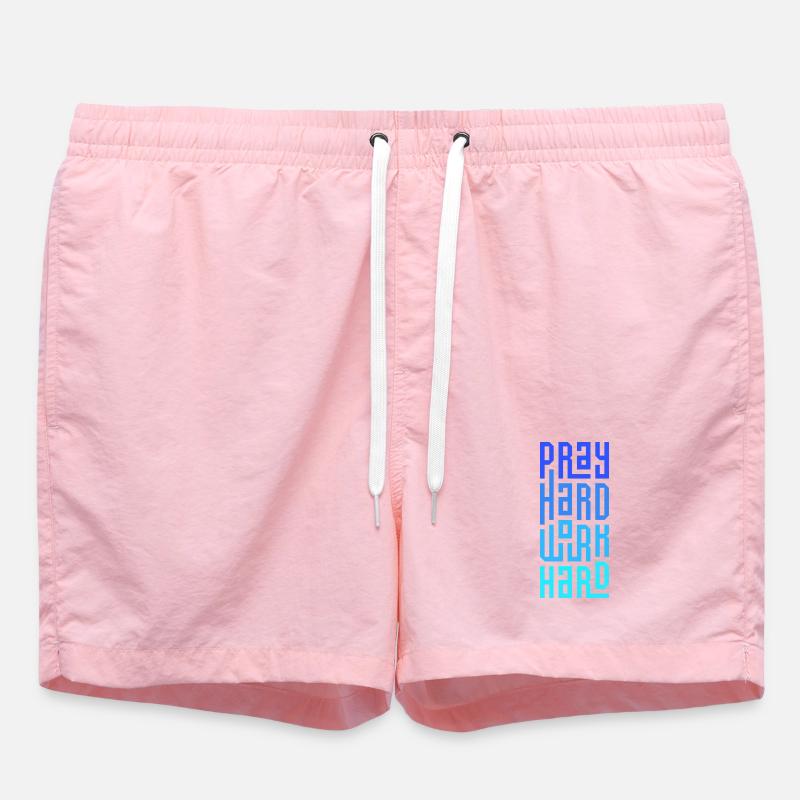 Priez Travaillez dur Dur - Short de bain - rose