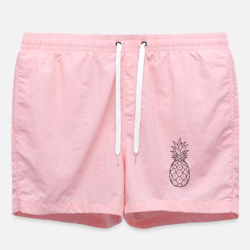 Minimalistic Pineapple - Badeshorts - Pink