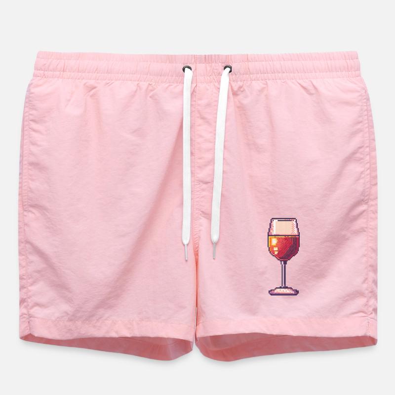 Verre à vin Pixel Retro - Short de bain - rose