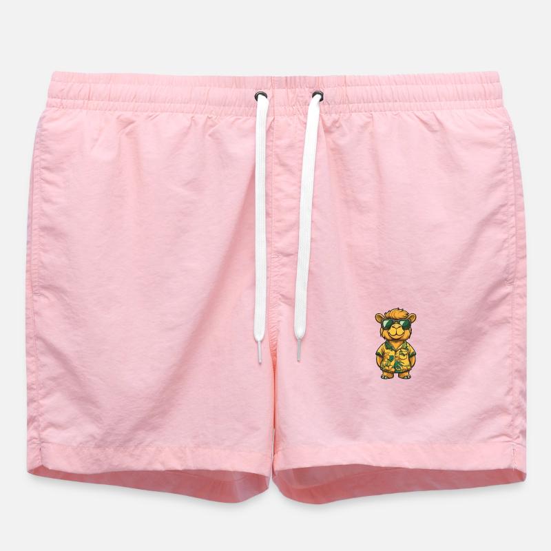 Camel Comic Cool Summer - Swim Trunks - pink