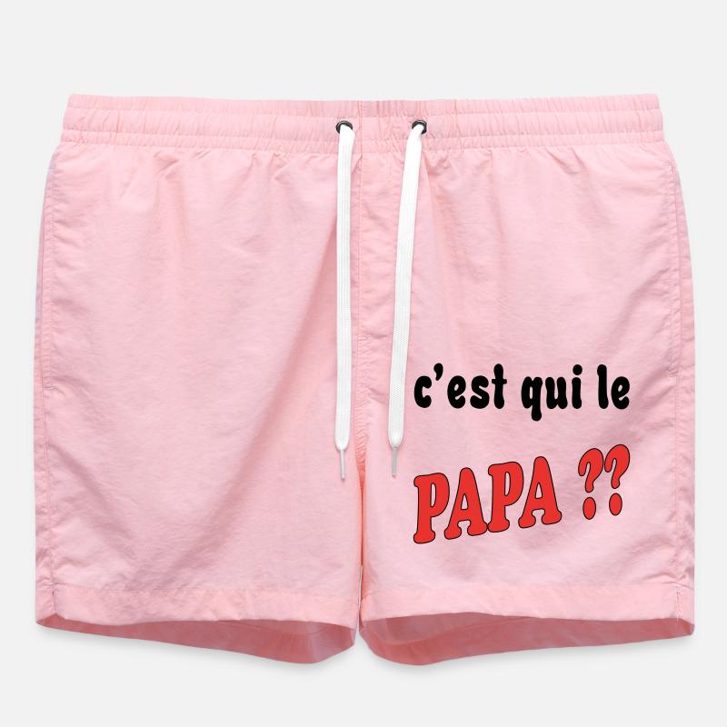 C'est qui le papa ?? - Short de bain - rose