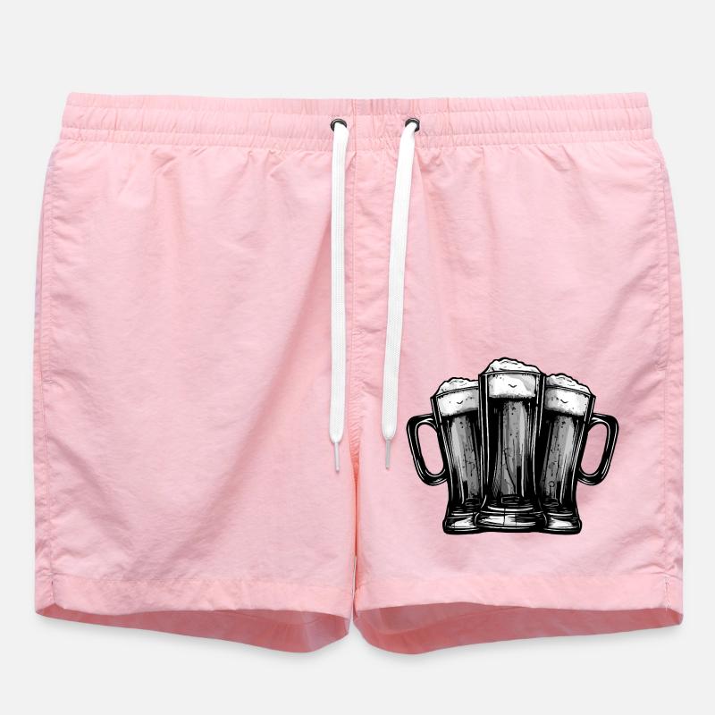 Beer Beer Mug Team - Swim Trunks - pink