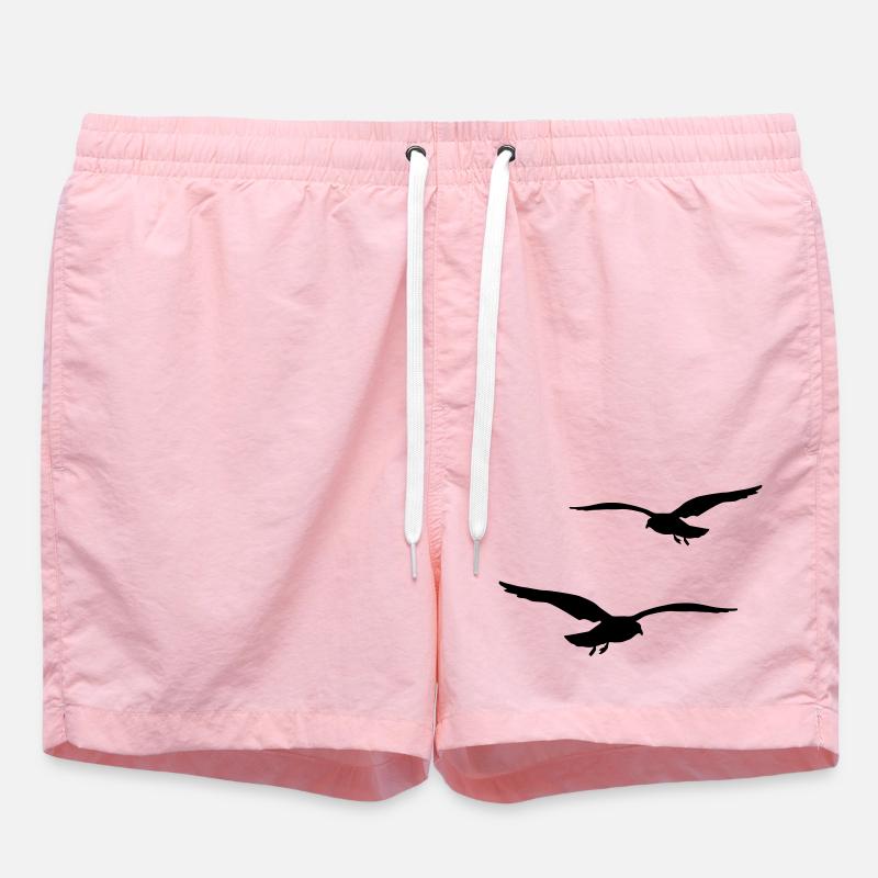 fliegende moewen vogel urlaub - Badeshorts - Pink