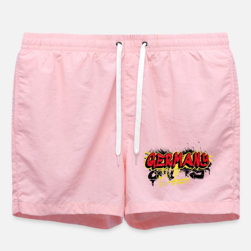 Germany Graffiti Flags Design - Swim Trunks - pink