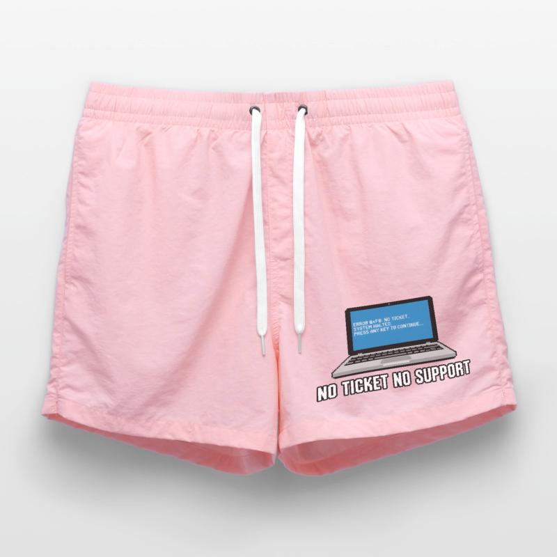 Pas de ticket pas de support Admin IT-Support Spruch Short de bain